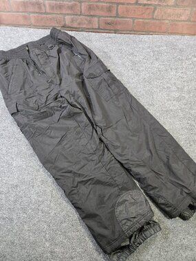 Sport Essentials Insulated Snow Pants Mens XL Black Waterproof Cargo Snowboard